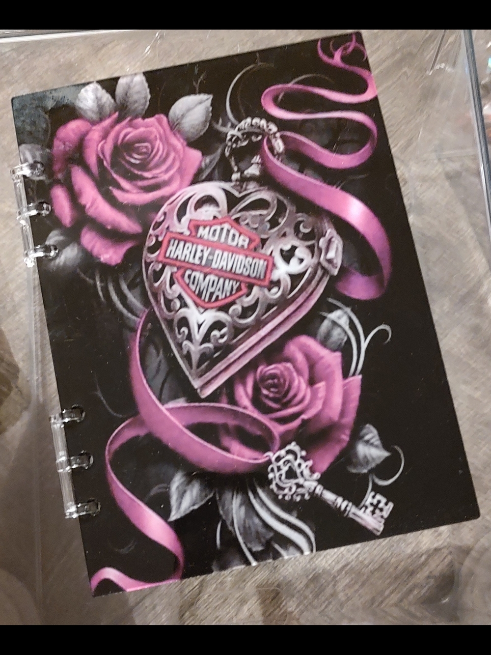 New! Harley-Davidson Notebook Acrylic Notebook With 100 Matching Lined Papers.